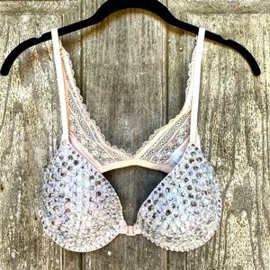 Custom made rhinestone bra